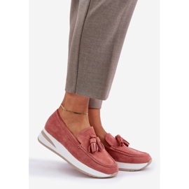 Mokasini na nježnom ekonomskom ružičastom antilop ružičasta 1