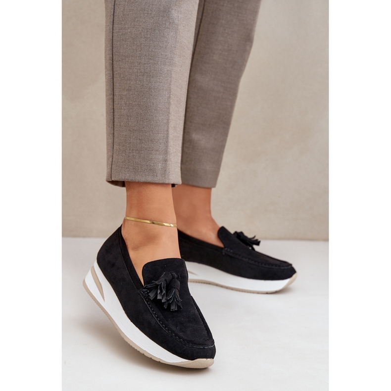 Mokasini na nježnom ekonomskom klinu crna 2