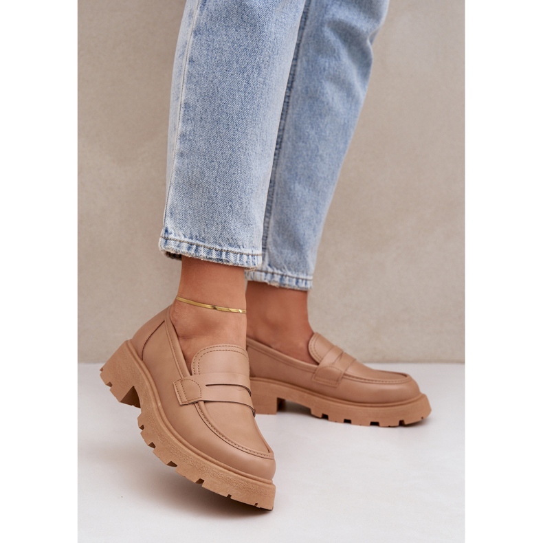 Ženske kosilice s eko kožom bež 2