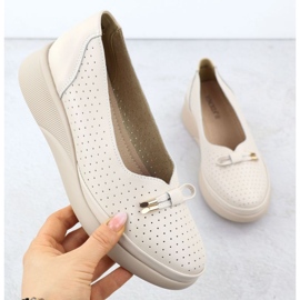 Cipele na Vinceza 7896 bež platforma za otvorene otvore 1