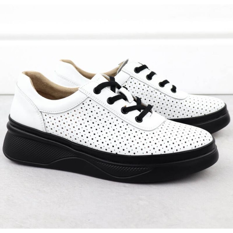 Otvorene cipele na bijeloj platformi Vinceza 79506 bijela 2