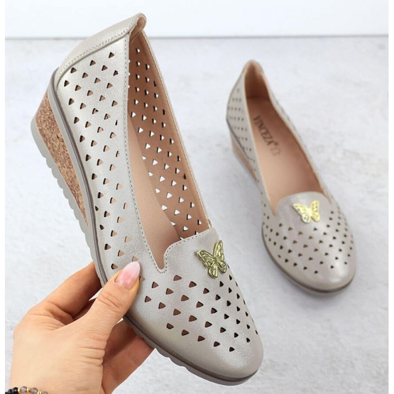 Vinceza Otvorene cipele u Vincezu 58472 JAN359 zlatni 1