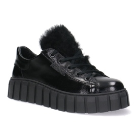 Ženske kožne cipele pollonus crni pour 5-1578-005 crna 1