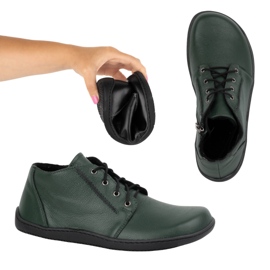 Olivier Bose ženske kožne cipele, malo izolirane, do gležnja sa patentnim zatvaračem, 787 zelena 1