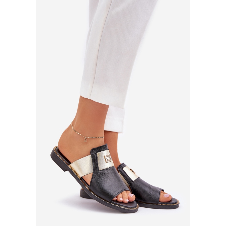 Elegantne prirodne kože letilice zazoo 40423 crno 1