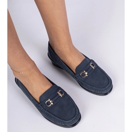 Ženski klinovi mornarice s mat finišom plava 1