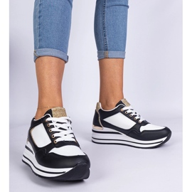 Crne tenisice ukrašene sjajem i metalnim umetkom crno 1