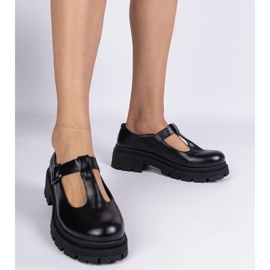 Crne cipele na eko -sleather platformi crno 1