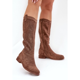 S.Barski Čizme s otvorenim gornjim dijelom S. barskih hy51-860 smeđa 2