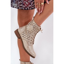 Jezzi Čizme s otvorenim uzorkom za zlatnu bravu zlatni 2