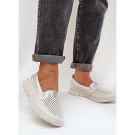 Evento Lagana kožna otvorena loafers 24pb18-6870 bijela 2