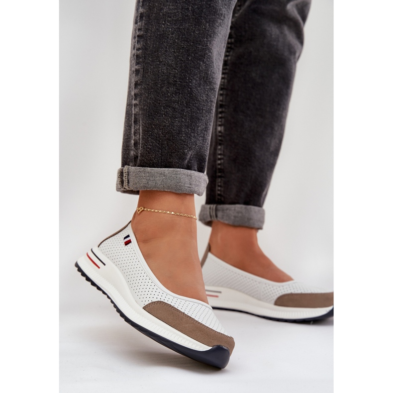 Bijela kožna balerina 2