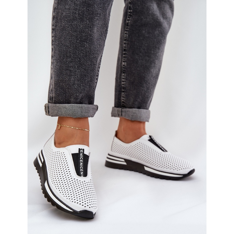 S.Barski Užene ženske cipele izrađene od prirodne kože S. barski LR51-672 bijela 2