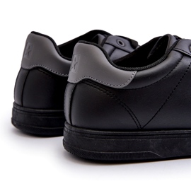 Muške niske tenisice od eko kože Big Star NN174284 crne crno 3