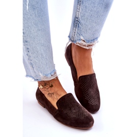 S.Barski Udobne mokasine od brušene kože smeđe Giovane smeđa 4