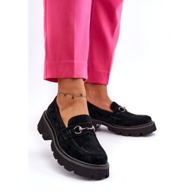 Vinceza Ženske kožne looferi crna antilop crna crna crno 2