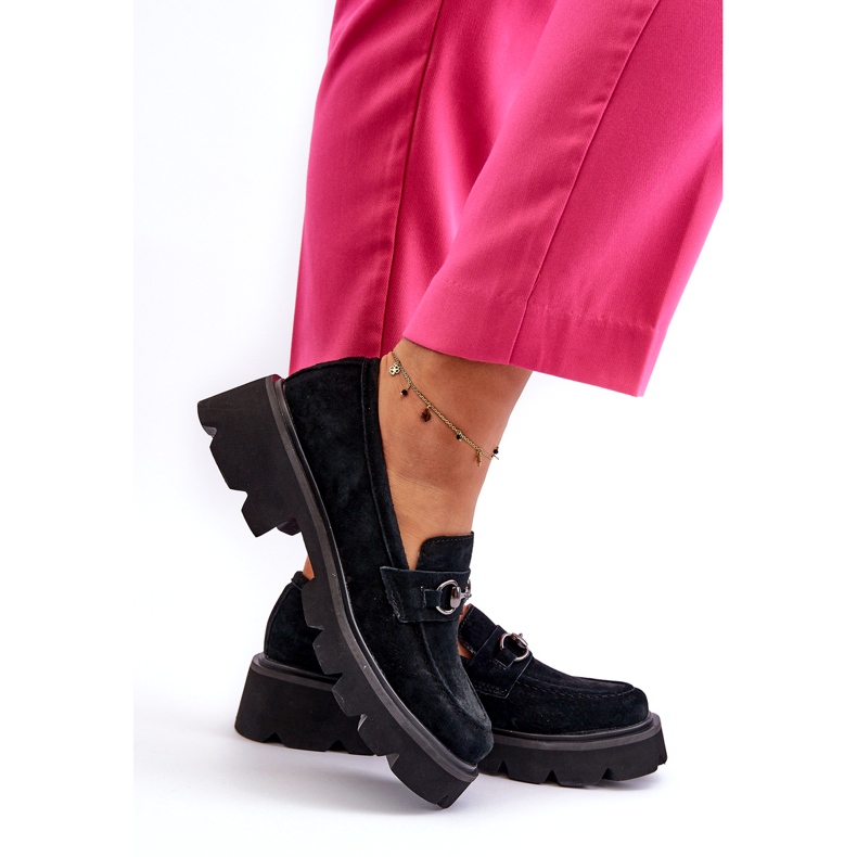 Vinceza Ženske kožne looferi crna antilop crna crna crno 3