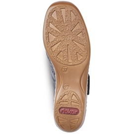 Ženske kožne cipele na čičak tamnoplave Rieker 41399-14 plava 1