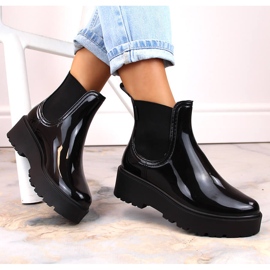 Big Star MM274395 lakirane čizme, Chelsea čizme, vodootporne čizme za kišu crna 2