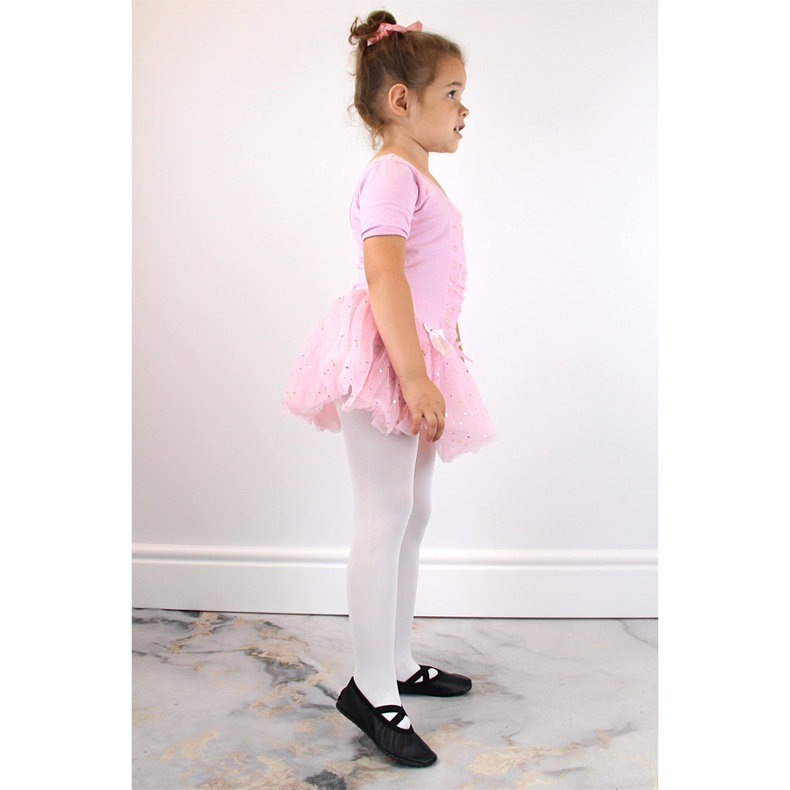 Kožne baletne cipele s crnim gumicama Nazo crna 1