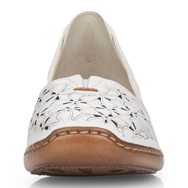 Ženske bijele kožne cipele Rieker 41356 bijela 2