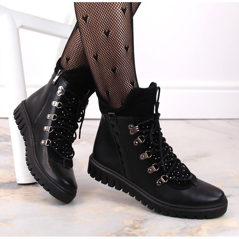 Crne ženske izolirane kožne čizme Dolce Pietro crno 1