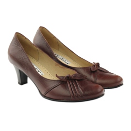 PEES smeđe kožne pumpe smeđa 4