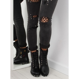 Crne čizme s gornjim dijelom od filca crno 1