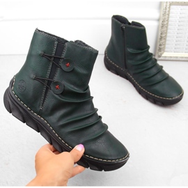 Zelene izolirane ženske čizme Rieker 55052-54 zelena 1