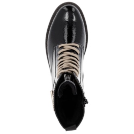 Crne lakirane ženske čizme Remonte D8663-00 crno 1