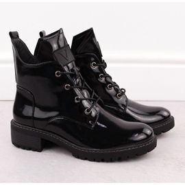 Ženska crna lakirana radna odjeća Vinceza 58136 2