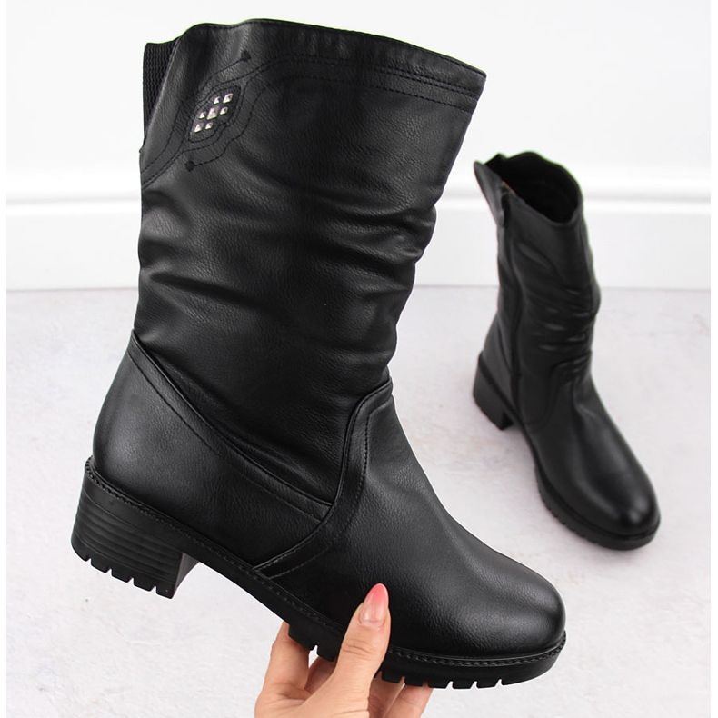 Ženske izolirane visoke crne gležnjače Filo Donna Z24-43 crno 1