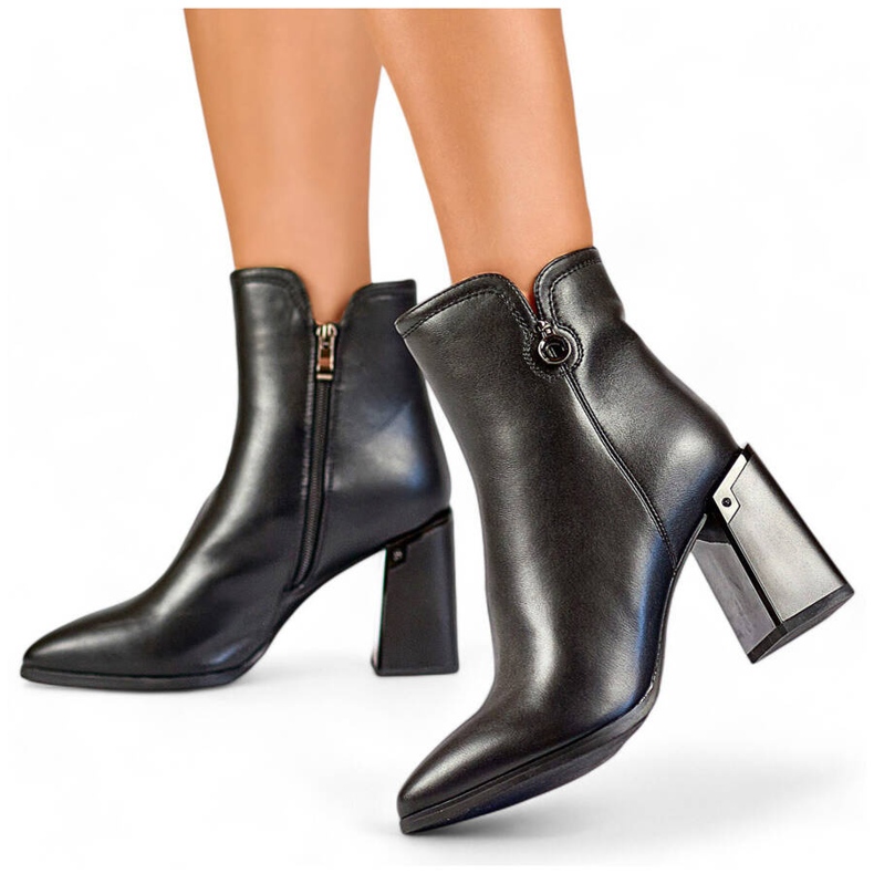 Ženske izolirane gležnjače na špic, crne GD-FL2084B crna 1