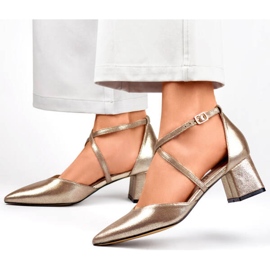 Ženske srebrne cipele s remenom GD-FL1150T srebro 1