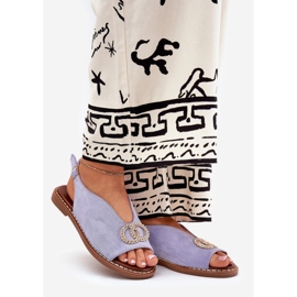 Ženske sandale s ravnim eko ​​plavim eko plava 1