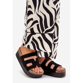 Papuče na masivnoj platformi crno crna 1