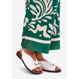 Ravne sandale s dekoracijom Eco Leathe White bijela 1