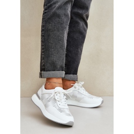 S.Barski Kožne sportske cipele tenisice za žene S. Barski LR51-551 White bijela 2