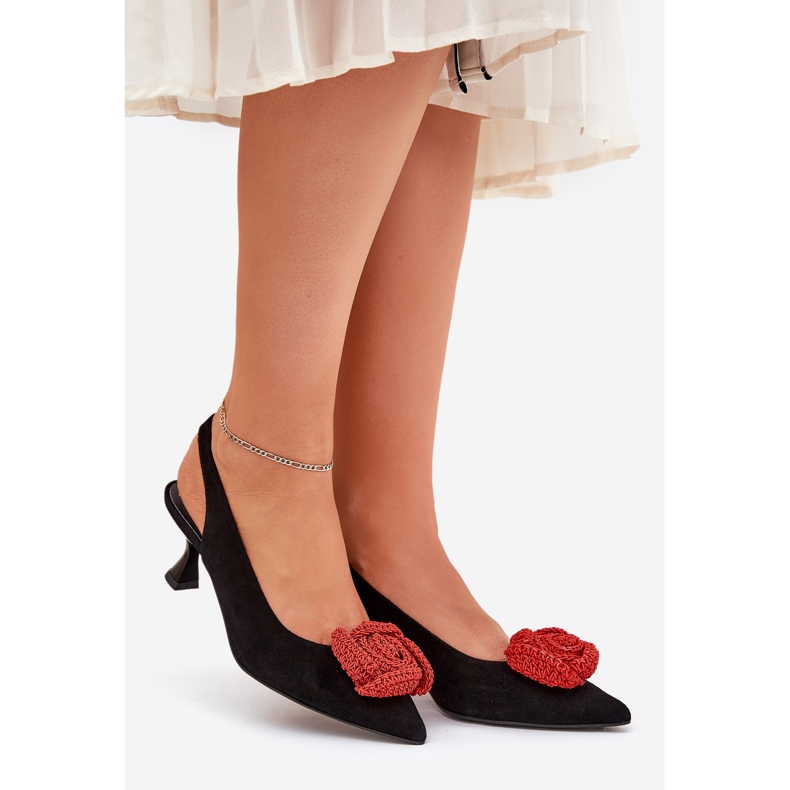 Suede elegantne pumpe na chebello 4666 crni szpilka crno 1