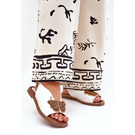 Jezzi Ženske sandale s bijelim ukrasom bijela 2