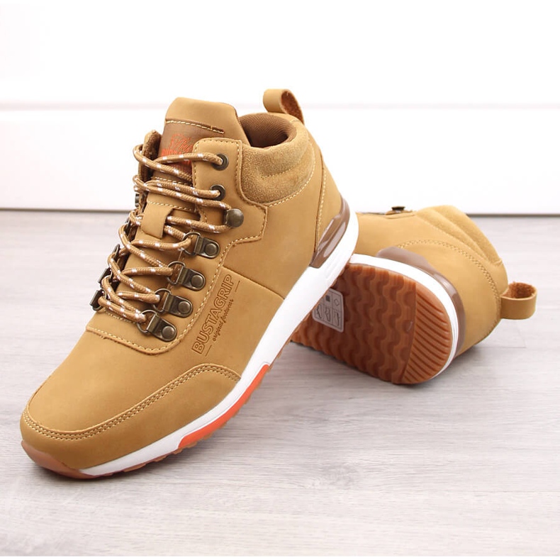 Žute kožne muške cipele Bustagrip žuta boja 1