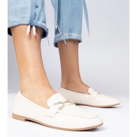 Bež elegantni natikači s cirkonima 1