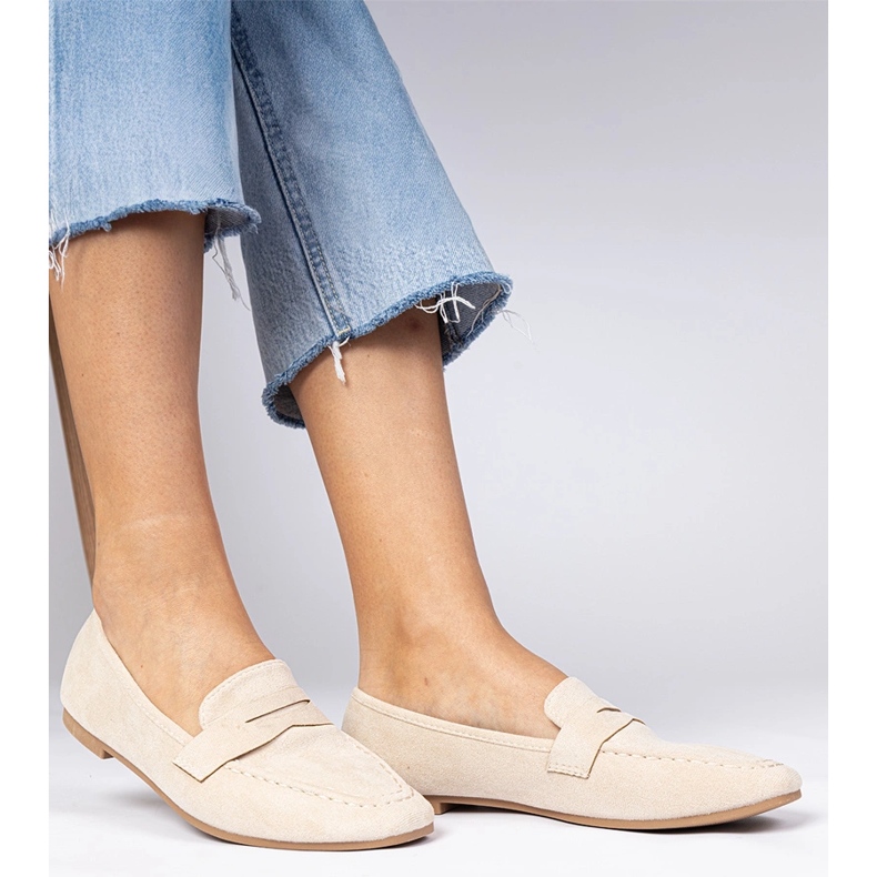 Bež elegantni loaferi iz Ekozamsza 1