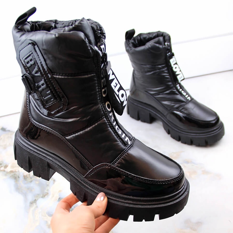 Crne ženske čizme za snijeg s patentnim zatvaračem Filippo DBT4960 crna 1