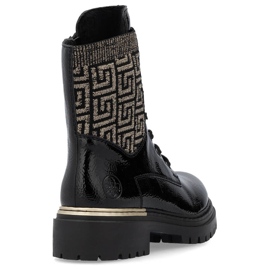 Udobne ženske izolirane crne gležnjače Rieker 72607-00 crno 1