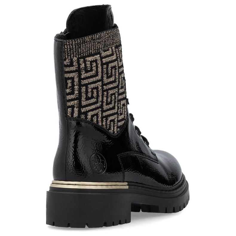 Udobne ženske izolirane crne gležnjače Rieker 72607-00 crno 1