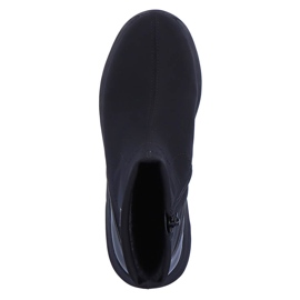 Vodootporne ženske crne čizme na klin Remonte D6677-03 crno 1