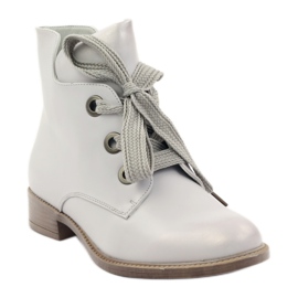 Čizme Sergio Leone 300 srebrne metalik siva 1