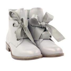 Čizme Sergio Leone 300 srebrne metalik siva 4