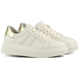 Ženske kožne sportske cipele na platformu, bež GD-RS2007BE 1